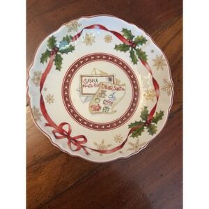 Villeroy & Boch Toy's Fantasy Fruit Dessert Bowl Christmas List 6.5" Letter Rare